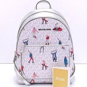 Michael Kors Jet Set Girls ADINA Medium Backpack Bright White Multi Color Michael Kors Jet Set Girls Adina Medium Backpack White/Multi  main image 4